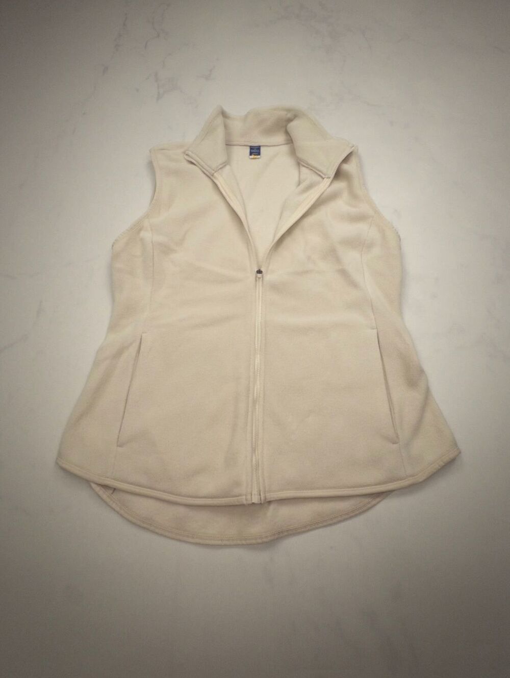 Old Navy Fleece Vest Cream 2000s Minimalist - Womens M